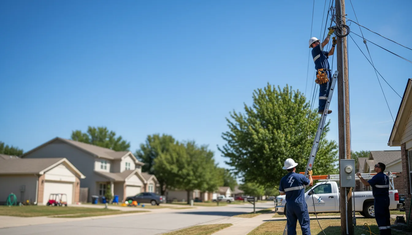 Residential electrician providing installation services in Atkins, AR